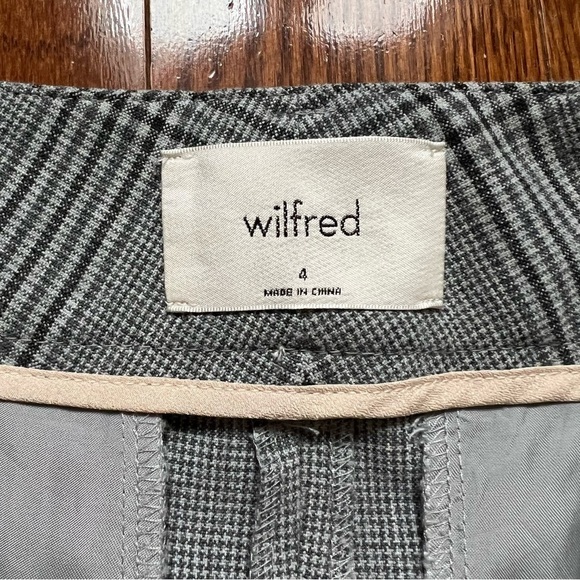 Aritzia Wilfred High-Waisted Jallade Tie Trouser Pant Black/White/Gray - Sz 4 - Picture 8 of 14